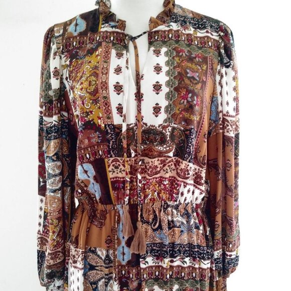 TAHARI Patchwork Midi Dress - Picture 4 of 10